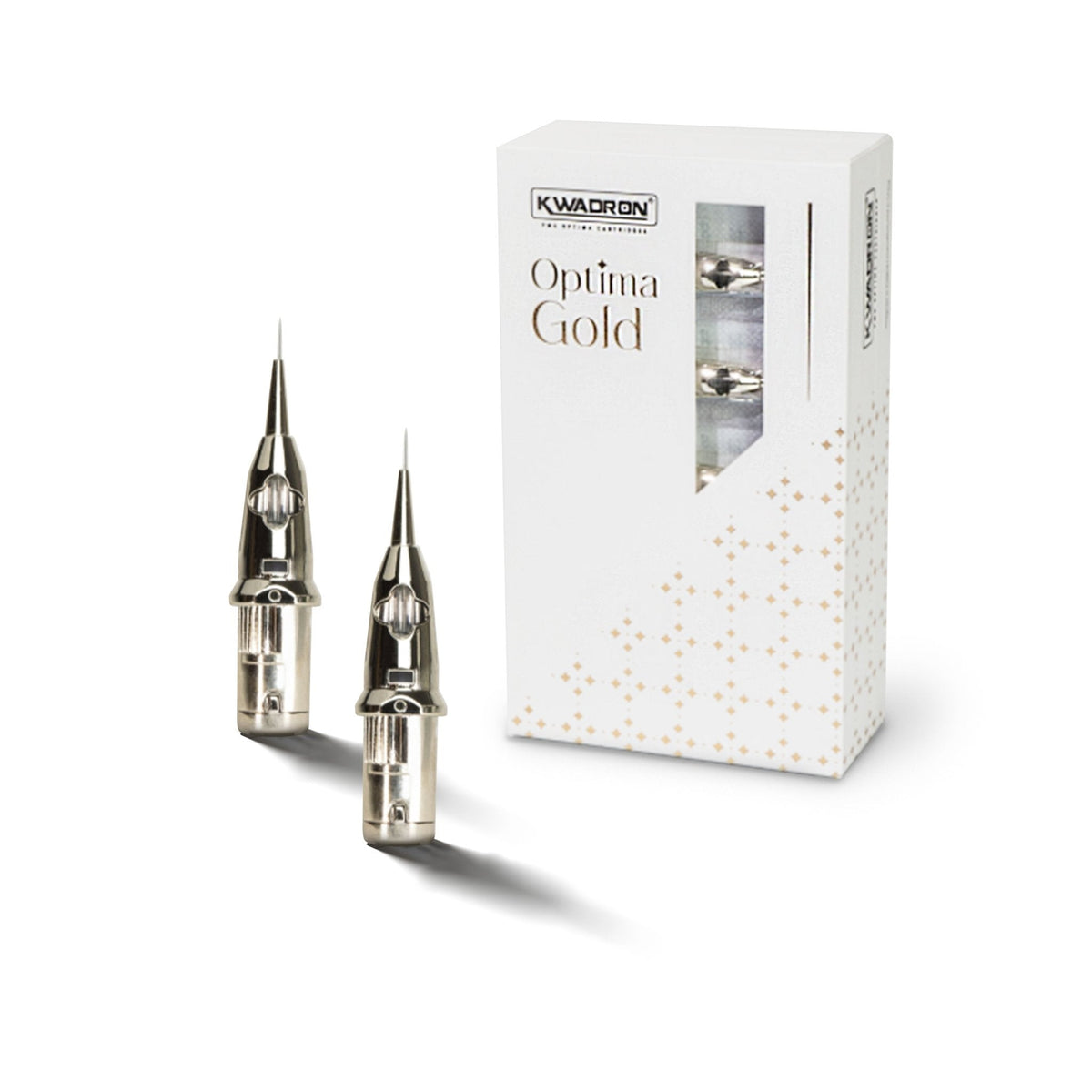 KWADRON PMU Optima GOLD cartridge box packaging for 1 Round Liner needles