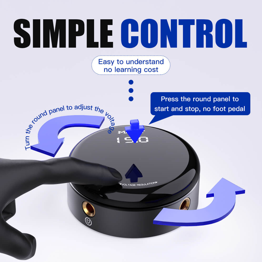 Mast Circle Tattoo Power Supply OLED Simple Power for Tattoo Machines - The Perma