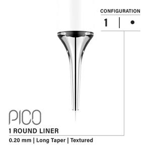 Vertix Pico 1 Round Liner PMU cartridge single needle